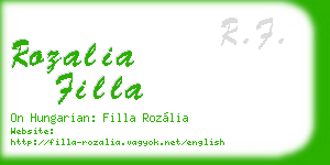 rozalia filla business card